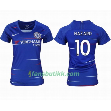 Fotballdrakt Chelsea HAZARD 10 Dame Hjemmetrøye 2018-2019 Kortermet